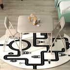 IDEALHOUSE Kids Folding Table and Chair Set | Foldable Table Set, Sturdy Steel Frame for Drawing, Crafts, Snacks and Homework