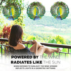Skylar Peacock Wind Spinner, Stainless-Steel Garden Decor, 3D Wind Decoration with Holographic Effect, Unique 12-Inch Sun Catcher, Foldable Ornament, Support Hook Holes for Hanging, Hooks Not Included