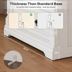 LIKIMIO Armoire Wardrobe Closet 70" with 2 Drawers for Bedroom, White | Farmhouse Wardrobe with Roman Column Doors, Hanging Rod and Side Hooks for Clothing Storage and Organization in Bedrooms