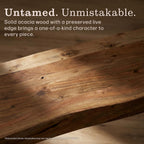 Alaterre Furniture Live Edge Wood Bench with Hairpin Metal Legs - Industrial Modern Entryway Bench with Minimalist Design - Furniture for Entryway, Dining Room, Kitchen, or Bedroom (36 Inch)