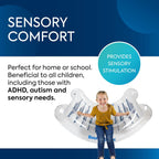 BouncyBand Inflatable Sensory Rocker Chair – 56” x 43” x 24” – Provides Deep Pressure and Calming and Fun Active Movement to Improve Focus – Includes Air Pump and Repair Kit