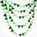 Green Party Decorations Ombre Green Felt Hanging Triangle Mini Bunting Pennant Banner Flag for Birthday Wedding Baby Shower Engagement Spring Summer St Patrick's day Party Classroom Nursery Decor