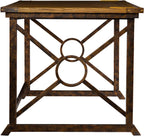 SEI FURNITURE Knightley Tilt Top Drafting Table - 51.5 inch Wide - Oak Wood Finish w/ Antique Brass, Brown