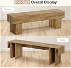 Tribesigns 63" Long Entryway Bench, Rustic Farmhouse End of Bed Bench, Wooden Shoe Bench Seat for Hallway, Living Room, End of Bed, Light Brown