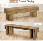 Tribesigns 63“ Extra Long Entryway Bench, Indoor End of Bed Bench for Bedroom, Farmhouse Wooden Shoe Seat Dining Bench for Dining Room, Living Room, Hallway, Light Brown