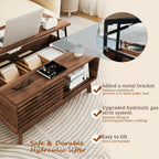 HAIOOU Lift Top Coffee Table with Storage for Living Room 35.4" Walnut