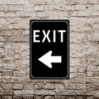 12x16"Exit Sign with Right Arrow - High-Intensity Aluminum Parking Lot Sign, Weatherproof & Fade-Resistant, Ideal for Outdoor & Indoor Use - Curbside Sign