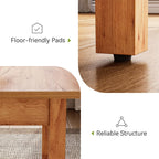 LITTLE TREE 39 Inches Square Dining Table for 4 People, Brown Wooden Kitchen Table Small Dinner Table, Modern Dining Room Tables for Living Room, Kitchen, Oak Brown