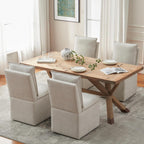 VKNOW Upholstered Dining Chairs Set of 6, Dining Room Chairs with Storage