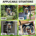 Celestial Golden Retriever Dog Ears Wind Spinner, Celestial Golden Retriever Wind Spinner Hanging for Yard and Garden