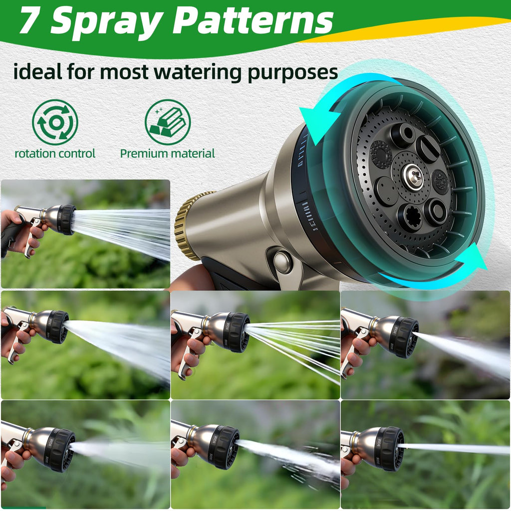 ARXIVE Metal Garden Hose Nozzle, Heavy Duty High Pressure Hand Sprayer