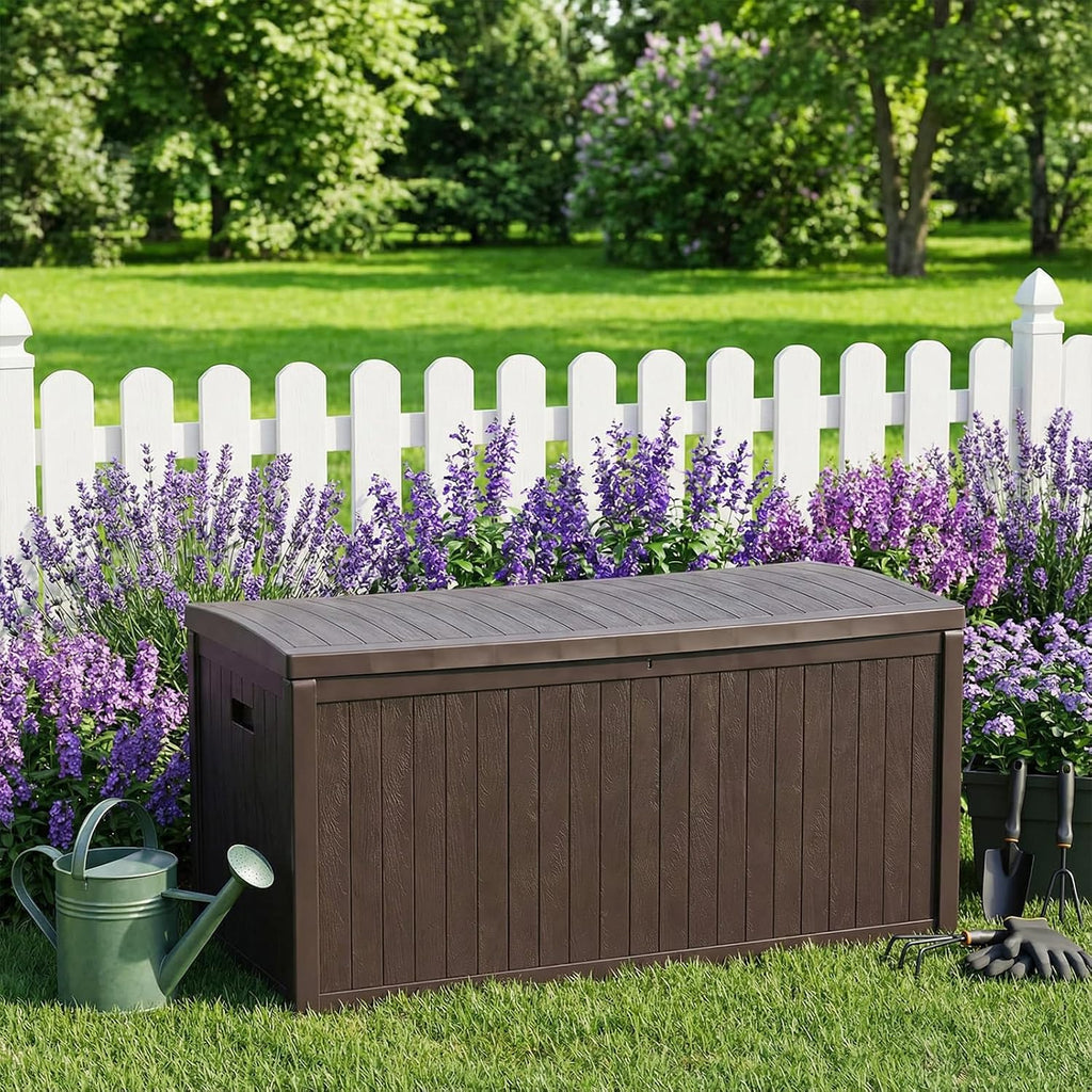 Large Outdoor Storage Box Lockable Organization and Storage Box Waterproof for Furniture Outdoor Cushions Garden Tools
