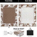 Ileading Outdoor Rug Carpet for Patio 8'x10' Waterproof Reversible Plastic Straw Rug Portable Outside Area Rug Camping Mat for Patio, Clearance, Balcony, Picnic, Pool, Beach, RV, Deck, Brown