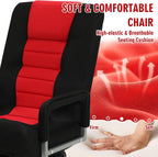 Swivel Floor Gaming Chair w/Armrests,Folding Video Reclining Sofa w/6 Adjustable Position, Padded Backrest & Cushion, Lazy Lounger Couch for E-Sports, Reading, Relaxing, Watching TV, Red