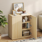 Fluted Sideboard Buffet Cabinet with Storage, Wood Sideboard Cabinet with Doors, Small Credenza Buffets & Sideboards for Kitchen Room, Accent Cabinets for Entryway Living Room Hallway Home