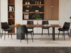 VECELO Dining Chairs Set of 4, Velvet Fabric & Metal Frame, Mordern Style for Kitchen, Living Room,Offcie, Black