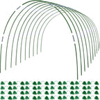 MAXPACE Greenhouse Hoops for DIY 2.8ft or Wider Grow Tunnel, Rust-Free Fiberglass Support Hoops Frame for Garden Fabric, DIY Plant Support Garden Stakes, Gardening Supplies, 50pcs