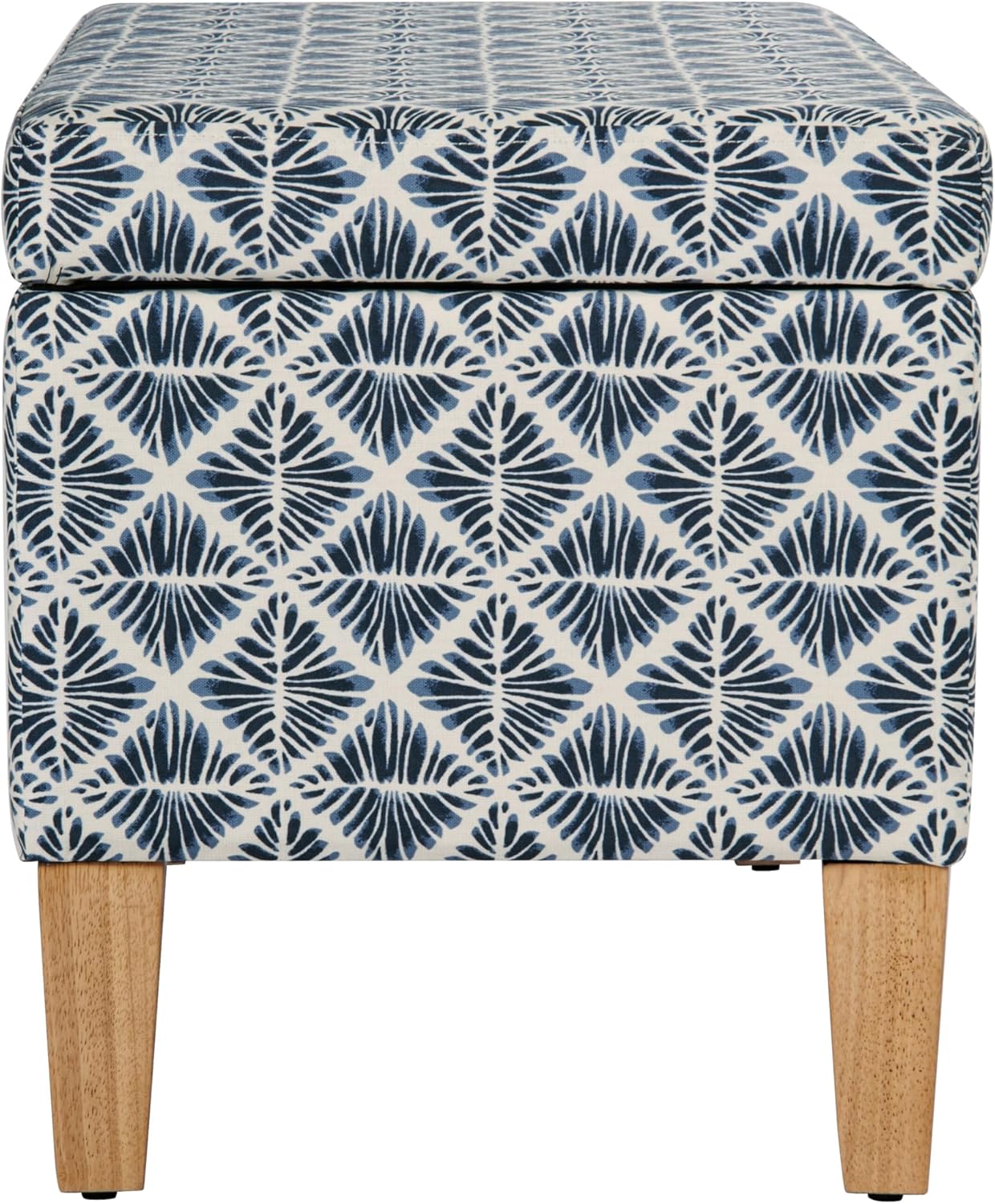 HomePop 36" Decorative Storage Bench - Blue Geometric Pattern