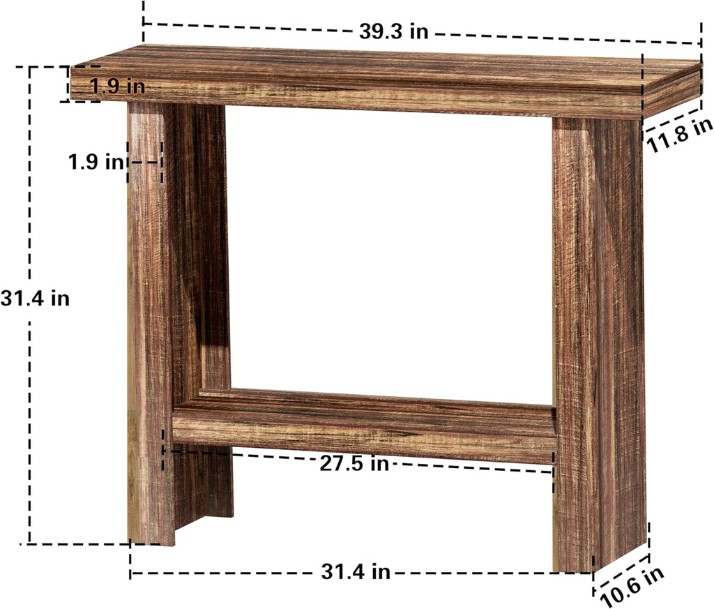 LIFECHOVY Farmhouse Wood Entryway Table Narrow Console Tables with Storage Behind The Couch Sofa, Entrance Side Table for Hallway, Living Room, Foyer, Rustic Brown