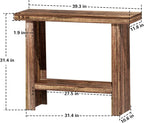 LIFECHOVY Farmhouse Wood Entryway Table Narrow Console Tables with Storage Behind The Couch Sofa, Entrance Side Table for Hallway, Living Room, Foyer, Rustic Brown