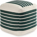 Anji Mountain Artisan Crafted Cotton Blend Pouf Ottoman | Versatile Floor Seating & Footstool for Living Room | Modern Boho Home Décor Accent | Filled Pouffe | Soft & Fluffy Ottoman Pouf, Lightweight, Decorative Floor Pouf Seating for Bedroom & Home