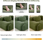 SoarFlash Corduroy Sectional Sofa Ottoman,Green