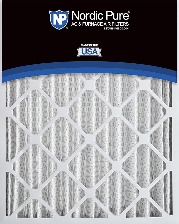 Nordic Pure 20x25x4 (Actual Size: 19 1/2 x 24 1/2 x 3 5/8) Pleated MERV 8 Air Filters 6 Pack