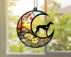 Personalized Dog Memorial, Custom Name Greyhound Dog Christmas Ornament with Name, Custom Breeds, Pet Loss Light Catcher, Gifts for Lovers Loss of Pet Sympathy on Mothers Day Christmas