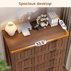 SEDETA Farmhouse 4 Drawer File Cabinet, Filing Cabinet for Home Office, Wood Office File Cabinets for Letter/Legal/A4 Size, File Cabinet Organizer with Printer Stand for Study Room, Living Room, Brown