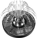 SZMP Solar Water Fountain Upgraded 100% Glass Panel, 3.5W Solar Powered Fountains Built-in 2000 Battery with 7 Nozzle & 4 Fixer, Solar Fountain Pump for Bird Baths, Pond, Outdoor