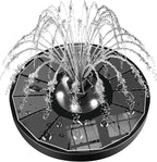 SZMP Solar Water Fountain Upgraded 100% Glass Panel, 3.5W Solar Powered Fountains Built-in 2000 Battery with 7 Nozzle & 4 Fixer, Solar Fountain Pump for Bird Baths, Pond, Outdoor