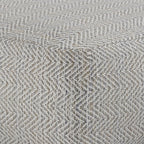 SIMPLIHOME Nate 20" Wide Square Pouf in Patterned Grey Melange Cotton