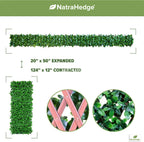 NatraHedge Artificial English Laurel Leaf Expandable Lattice Privacy Fence Screen