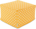 Majestic Home Goods Ikat Dot Ottoman, Large, Citrus