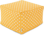 Majestic Home Goods Ikat Dot Ottoman, Large, Citrus
