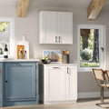 Timechee White Modern Kitchen Pantry Storage Cabinet with Wall Cupboard Set, Wall Pantry Cupboard with Tilt Out Trash Can Cabinet, Storage Shelves, Kitchen Buffet Sideboard Set for Dining Room