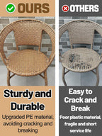 Biggun 459ft Wicker Repair Kit with Tangle-Free Reel - Rattan Patio Chair Repair Kit for Wicker Furniture Sofas, Premium New Materials Basket Weaving Webbing Replacement Parts (Light Brown)