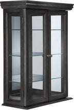 Design Toscano Country Tuscan Hardwood Wall Curio Cabinet: Ebony Black Finish