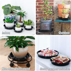 Plant Saucer 15 Pack Plant Trays for Pots 12 Inch Plastic Plant Saucers for Outdoors and Indoors Black Drip Trays for Potted Plants Flower Pot Plates to Catch Water Plant Drainage Dishes No Holes