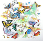 LET'S RESIN Realistic Paper Butterfly Moth,46 Pcs Double-Sided Faux Butterfly,Epoxy Resin Supplies,Vintage Floral Decoration,Resin Accessories for Art,Crafts,Molds