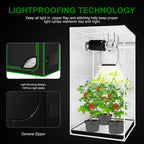 MELONFARM 2x2 Grow Tent, 24"x24"x55'' High Reflective 600D Diamond Mylar Canvas with Observation Window and Floor Tray for Hydroponic Indoor Plant Growing