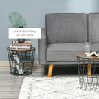 Nesting Tables Set of 2 with Storage, Round Accent Side Tables for Living Room and Bedroom
