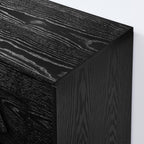 LKTART 60" Black Sideboard Buffet Cabinet,Modern Accent Credenza Storage Cabinet with 4 Doors,Media Console Table for Living Room Entryway