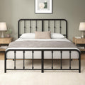 Zinus Leonardo Metal Platform Bed Frame, Victorian Spindle Headboard, Queen