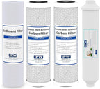 IPW Industries, Inc. - Replacement Water Filters Set - Carbon Block Filters, PP Sediment Filter and for Inline Cartridge Reverse Osmosis (RO) System