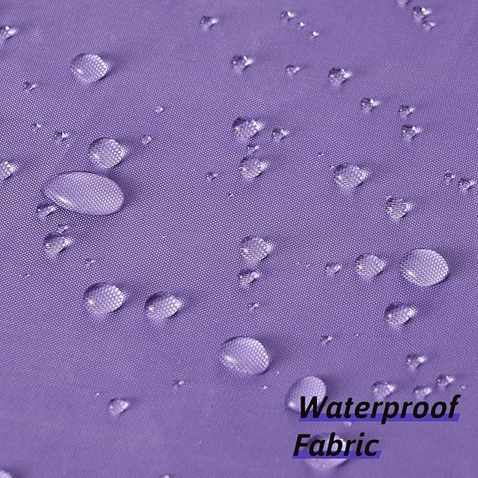 Furlinic No Hook Extra Long Shower Curtain 96 Length,Wahable Fabric Bathroom Curtains with 10 Plastic Built-in Grommets,Hotel Quality Waterproof,Purple,78x96 Inch.