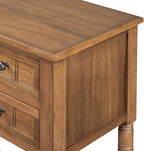LKTART Small Solid Wood Sofa Table,Console Table with Drawers and Bottom Shelf, Entryway Hallway Foyer Entry Table for Living Room(23.7" Natural)