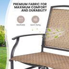 GIANTEX Patio Glider Benches for Outside, Swing Glider Chair w/Steel Frame | 400 LBS Capacity, Patio Swing Rocker, 2-Person Loveseat for Backyard, Poolside, Lawn, Balcony, Porch Glider Bench(Brown)