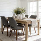 Farmhouse Dining Table for 6, Rectangle Dining Table, Kitchen Table Oak | Large Modern Wood Table for Home Office & Family Gathering - Sturdy Design