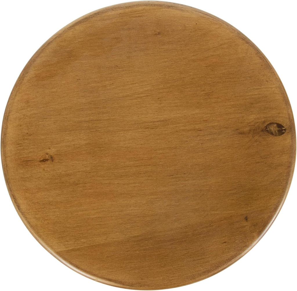 Kate and Laurel Sora Modern Wooden Round Drink Table, 12 x 12 x 22, Rustic Brown, Transitional Wood End Table for Use as Indoor Plant Stand or Living Room Mini Table